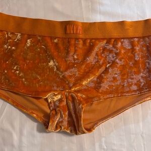 Pink Victoria Secret Velvet Boyshort Orange Sz Medium